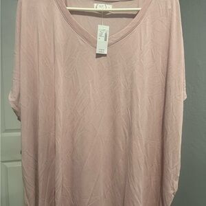 Maurices Blush Pink V-Neck Tunic Top